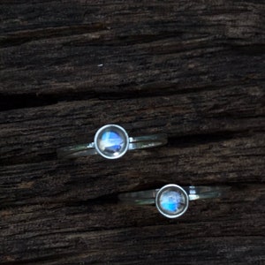 Tiny moonstone silver ring -100% handmade rings- moonstone rings-June ring-June birthstone-gift for her