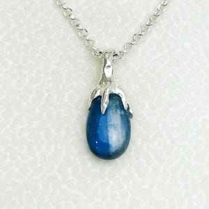 Sterling Silver Kyanite Pendant Necklace - December Birthstone