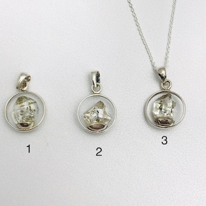 Herkimer diamond silver pendant - clear crystal pendant