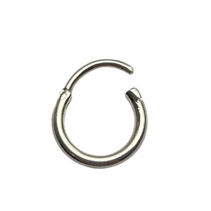 Sterling Silver Septum Clicker: Handmade Nose Ring