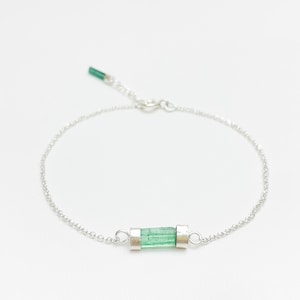 Pulsera de turmalina verde - pulsera de cristal de turmalina - regalo para hija - regalo para ella