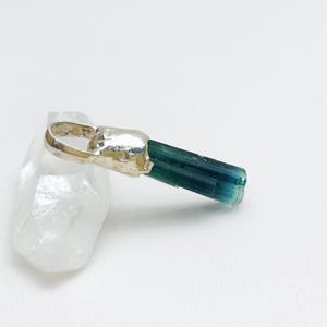 Indicolite tourmaline pendant for men,  tourmaline pendant- terminated point tourmaline crystal- blue tourmaline
