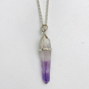 Veracruz amethyst pendant for man - amethyst pendant- amethyst on silver- gift for him