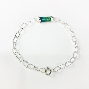 Green tourmaline bracelet- tourmaline crystal bracelet- gift for daughter- gift for her
