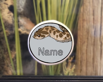 Enclosure Name Plate Ceramic - Hognose Snake