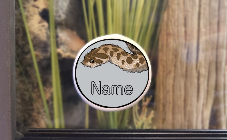 Enclosure Name Plate Ceramic - Hognose Snake Normal