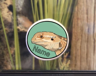 Enclosure Name Plate Ceramic - Bearded Dragon