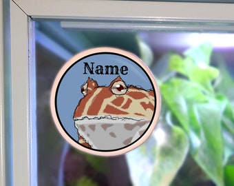 Enclosure Name Plate Ceramic - Pacman / Horned Frog