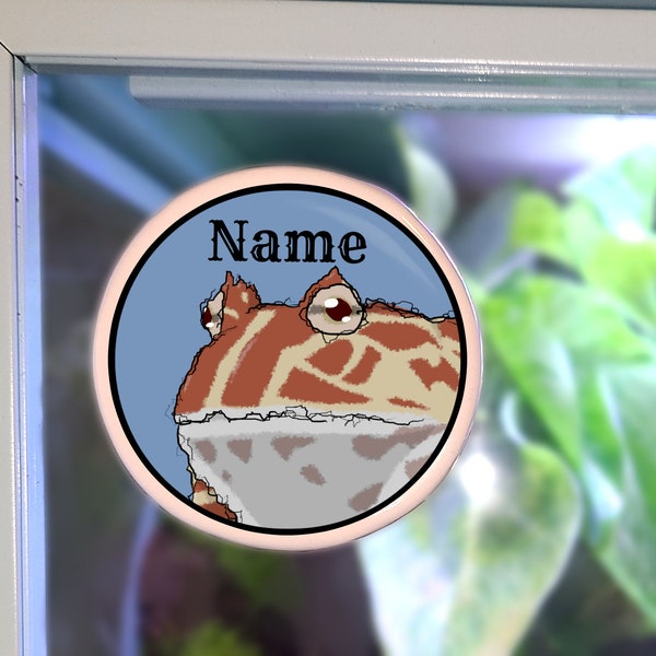 Enclosure Name Plate Ceramic - Pacman / Horned Frog