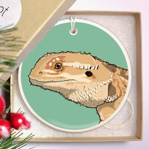 Ceramic Christmas Ornament - Bearded Dragon