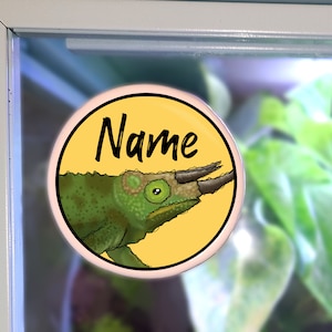 Enclosure Name Plate Ceramic - Jackson&#39;s Chameleon