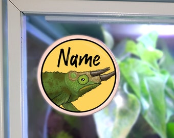 Enclosure Name Plate Ceramic - Jackson's Chameleon