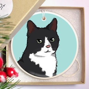 Ceramic Christmas Ornament - Tuxedo