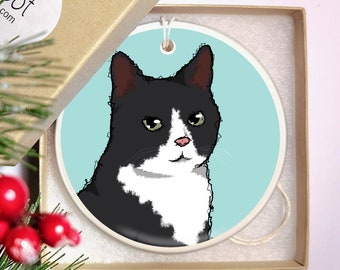 Ceramic Christmas Ornament - Tuxedo