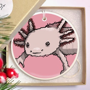 Ceramic Christmas Ornament - Axolotl