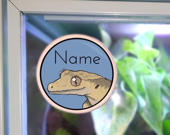 Enclosure Name Plate Ceramic - CrestedGecko