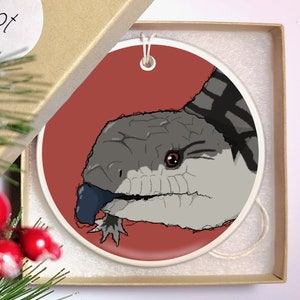 Ceramic Christmas Ornament - Blue Tongue Skink