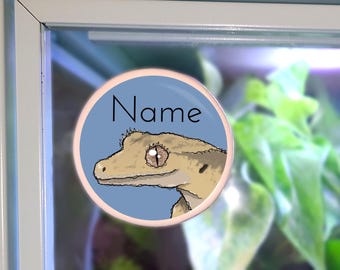 Enclosure Name Plate Ceramic - Crested Gecko