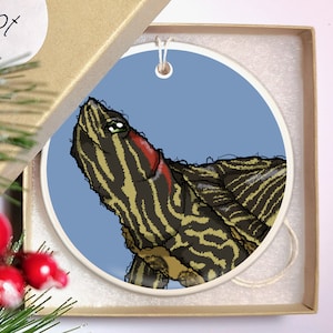 Ceramic Christmas Ornament - Red Eared Slider