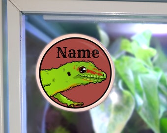 Enclosure Name Plate Ceramic - Giant Day Gecko