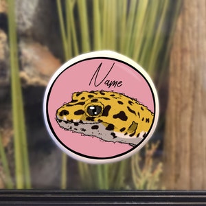 Enclosure Name Plate Ceramic - Leopard Gecko