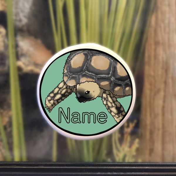 Enclosure Name Plate Ceramic - Sulcata Tortoise