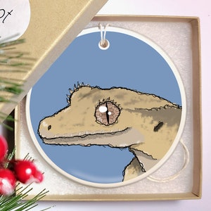 Ceramic Christmas Ornament - Crested Gecko