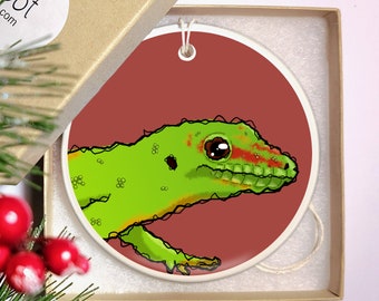 Ceramic Christmas Ornament - Giant Day Gecko