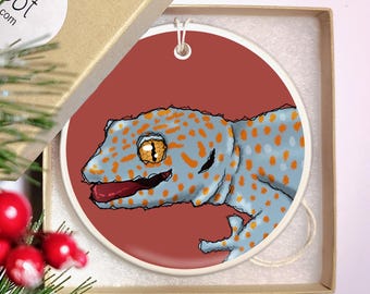 Ceramic Christmas Ornament -Tokay Gecko