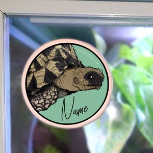 Enclosure Name Plate Ceramic - Star Tortoise