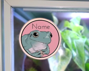 Enclosure Name Plate Ceramic - White's / Dumpy Tree Frog