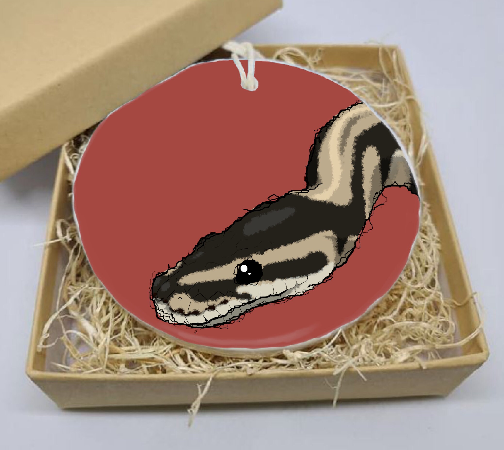 Ceramic Christmas Ornament Ball Python | Etsy