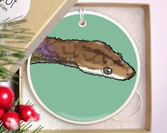 Ceramic Christmas Ornament - Rainbow Boa