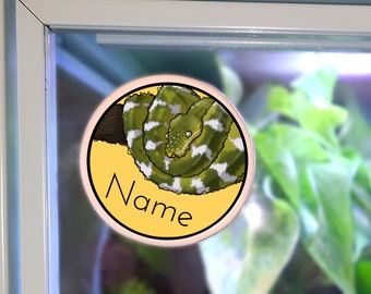 Enclosure Name Plate Ceramic - Emerald Tree Boa