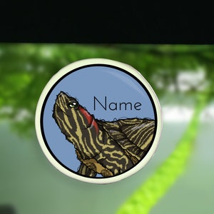 Enclosure Name Plate Ceramic - Red Eared Slider