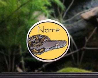 Enclosure Name Plate Ceramic - Reticulated Python