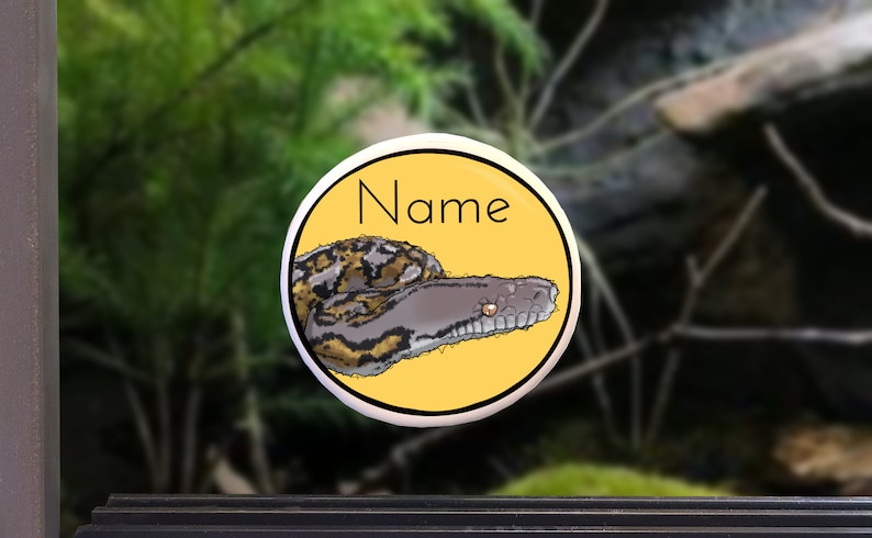 Enclosure Name Plate Ceramic Reticulated Python - Etsy