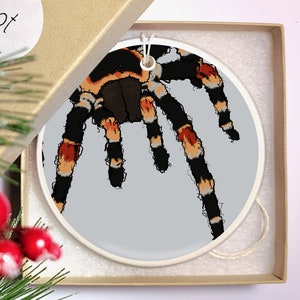 Ceramic Christmas Ornament - Mexican Red-Knee Tarantula