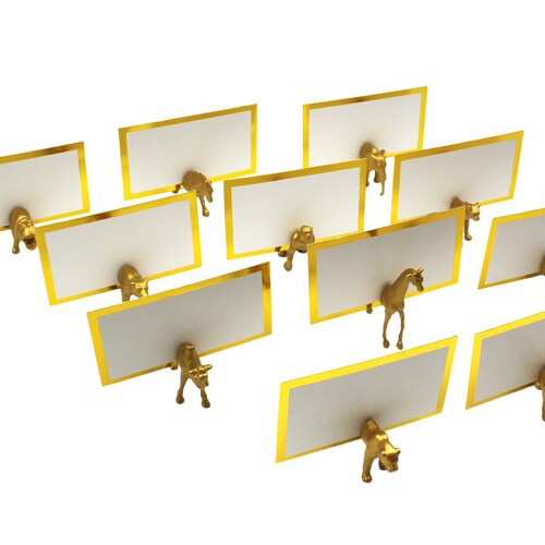 Animal Wedding Place Card Holders Wedding Table Number Etsy