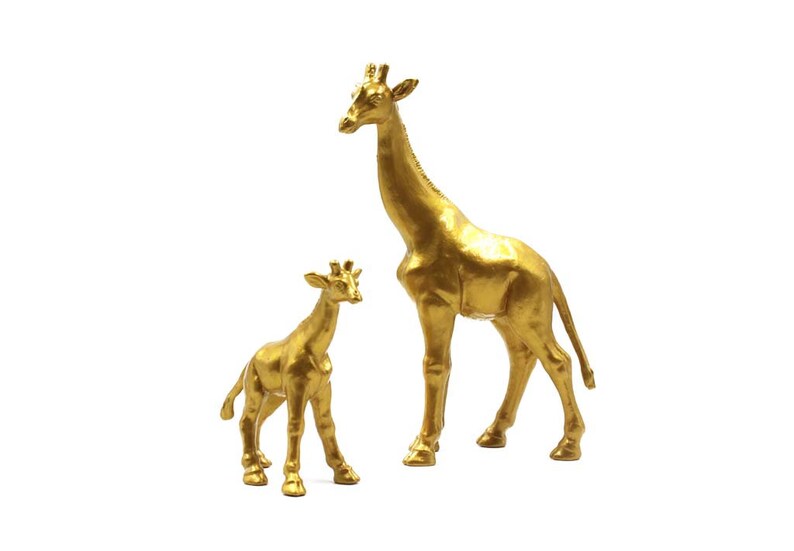 Mother /& Baby Set of 2 Gold Giraffe Cake Topper