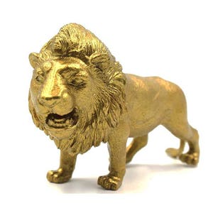 Gold Lion - Safari Baby Shower, Birthday Party, Centerpiece, Wild One Party Decor, Lion Cake Topper, Two Wild Decor, Safari Party, Zoo Theme