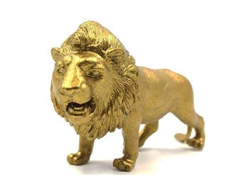 Gold Lion - Safari Baby Shower, Birthday Party, Centerpiece, Wild One Party Decor, Lion Cake Topper, Two Wild Decor, Safari Party, Zoo Theme