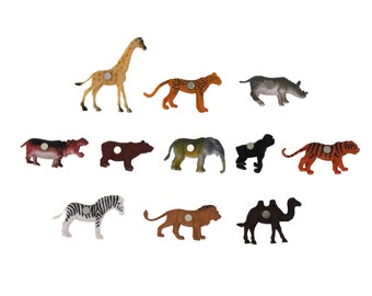 Safari Animal Magnets, Fridge or Office Magnets, Party Favors, Safari Animal Party Favors, Classroom Magnets, Kids Magnets, Zoo Animals