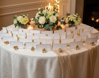 Gold Safari Animal Place Card Holders, Jungle Wedding Escort Cards, Safari Baby Shower Table Decor, Zoo Party Favors