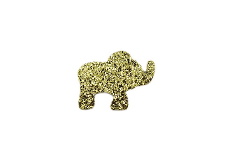 Gold glitter elephant confetti