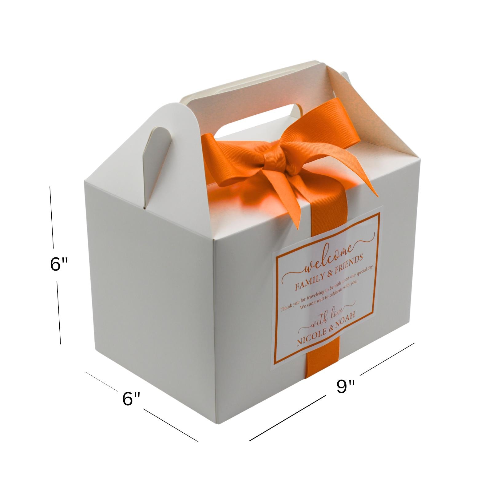 Wedding Welcome Boxes for Hotel Guests - Personalized Labels & Ribbon ...