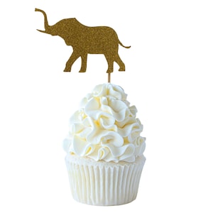 Gold Glitter Safari Animal Cupcake Toppers, Glam Safari, Jungle Theme, Wild One, Two Wild, Wild and Three, Zoo, Safari Baby Shower Decor