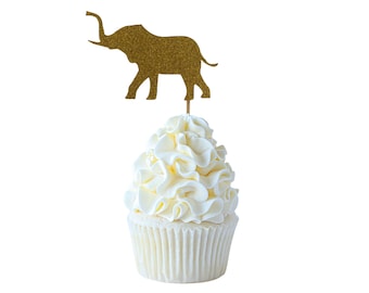 Gold Glitter Safari Tier Cupcake Toppers, Glam Safari, Dschungel-Thema, Wild eins, zwei wild, wild und drei, Zoo, Safari-Baby-Dusche-Dekor