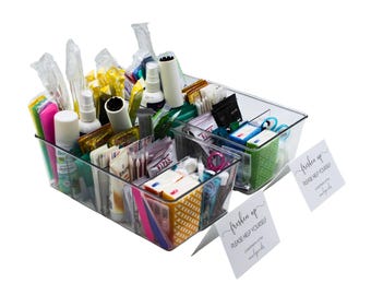 Deluxe Wedding Bathroom Amenity Basket: Personalized Restroom Essentials Tray