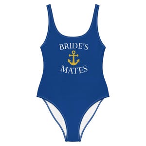 Brides Mates One-Piece Swimsuit, Last Sail Before the Veil Bachelorette, Lets Get Nauti, Nautical Bachelorette, Beach, Pool, Boat Bach Party